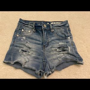 ripped jean shorts